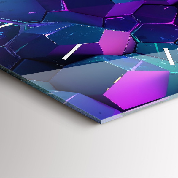 Szögletes fali üvegóra Geometriai figurák