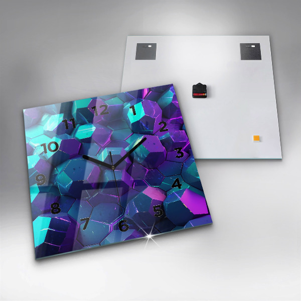 Szögletes fali üvegóra Geometriai figurák