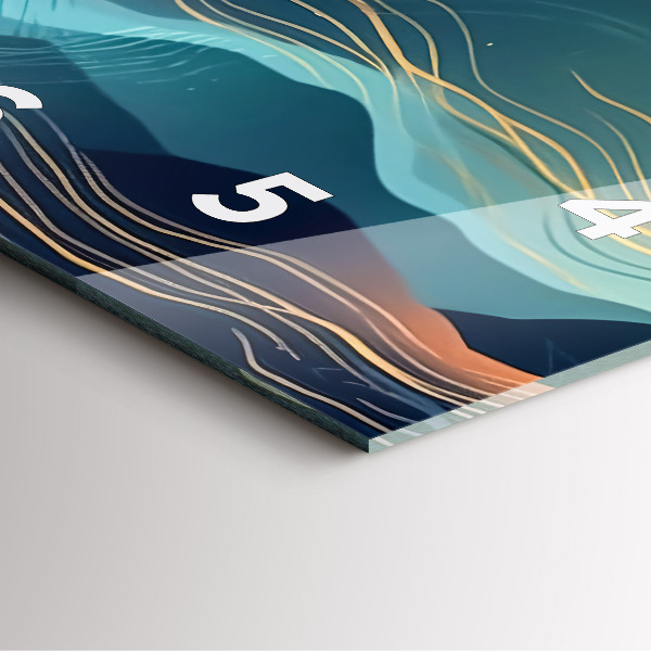 Szögletes fali üvegóra Hegyi táj