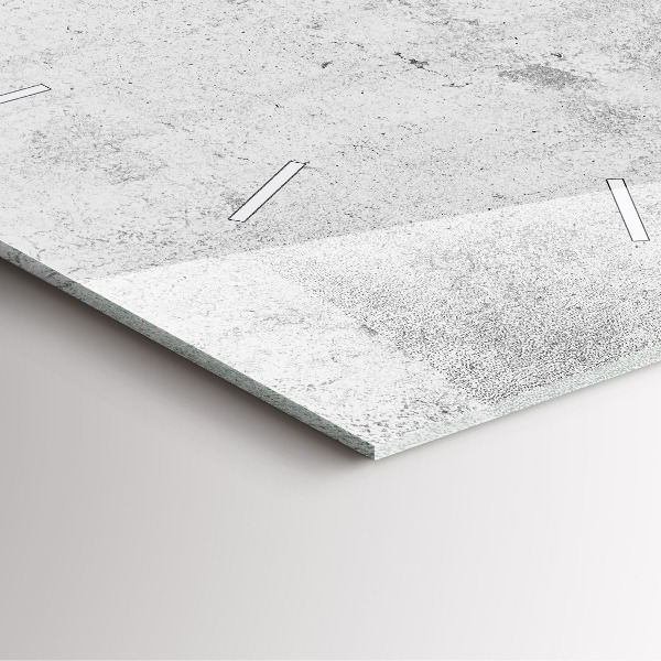 Szögletes fali üvegóra Betonfal