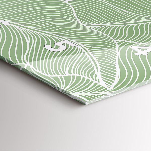 Szögletes fali üvegóra Természetes mintát hagy