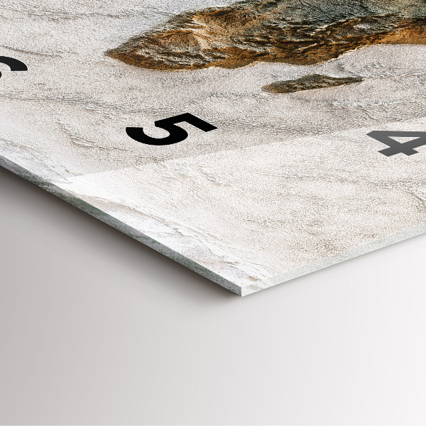 Szögletes fali üvegóra Régi világtérkép