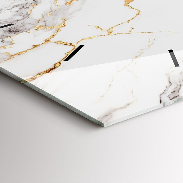 Szögletes fali üvegóra Dekoratív márvány