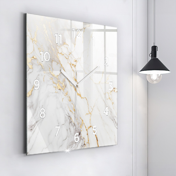 Szögletes fali üvegóra Dekoratív márvány