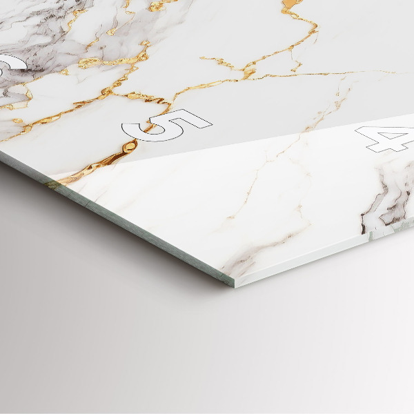 Szögletes fali üvegóra Dekoratív márvány