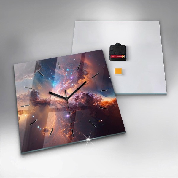 Szögletes fali üvegóra A csillagok kozmikus világa