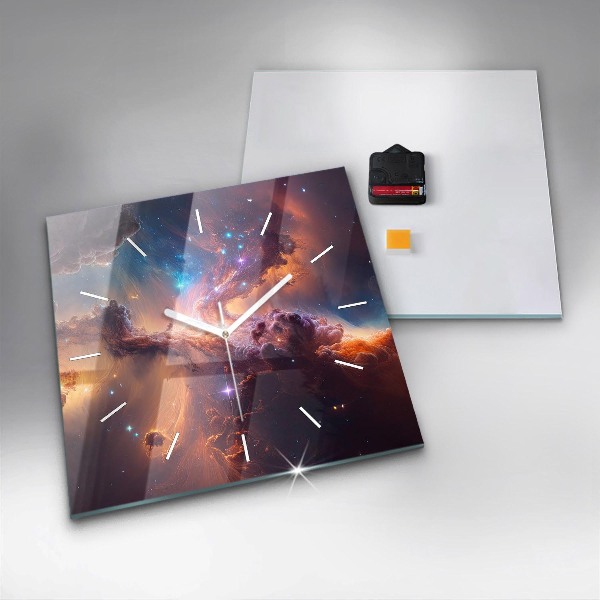 Szögletes fali üvegóra A csillagok kozmikus világa