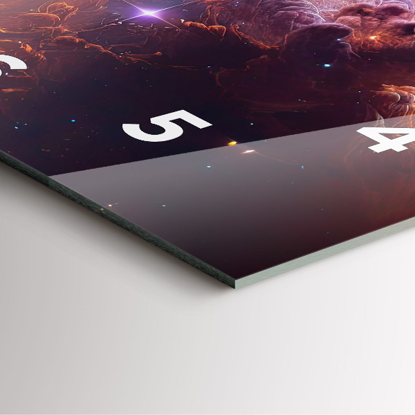 Szögletes fali üvegóra A csillagok kozmikus világa