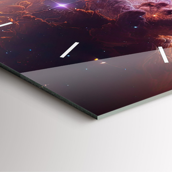 Szögletes fali üvegóra A csillagok kozmikus világa