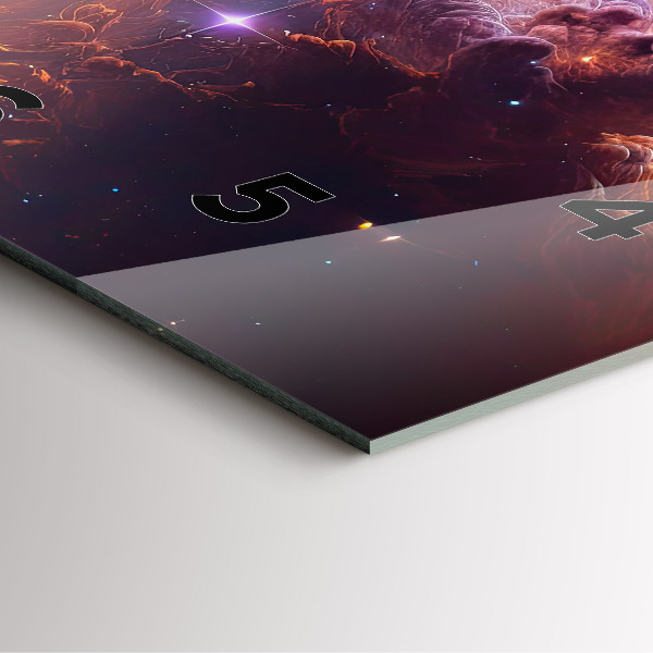 Szögletes fali üvegóra A csillagok kozmikus világa