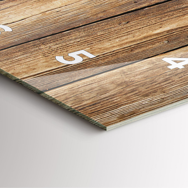 Szögletes fali üvegóra Fa táblák