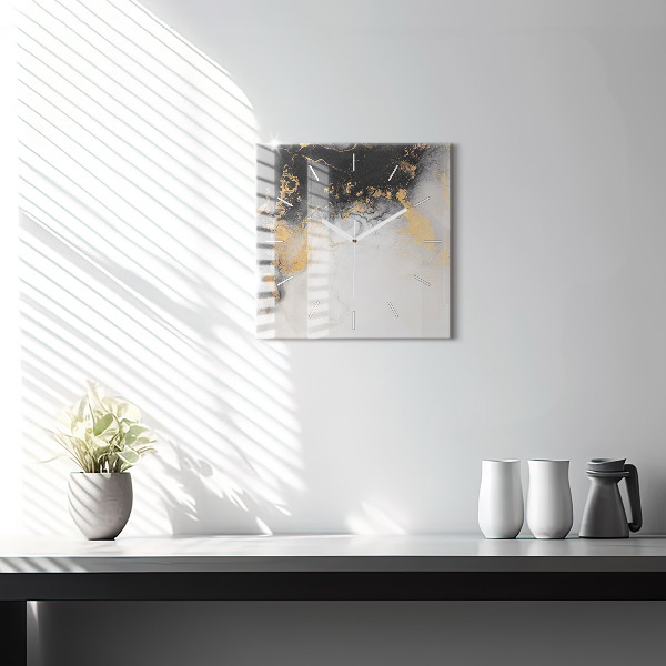 Szögletes fali üvegóra Művészi márvány