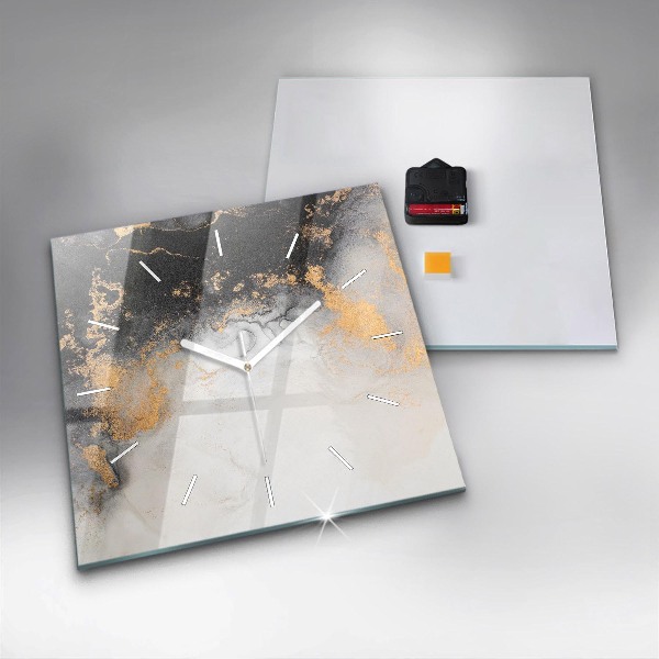 Szögletes fali üvegóra Művészi márvány