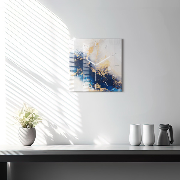 Szögletes fali üvegóra Márvány minta