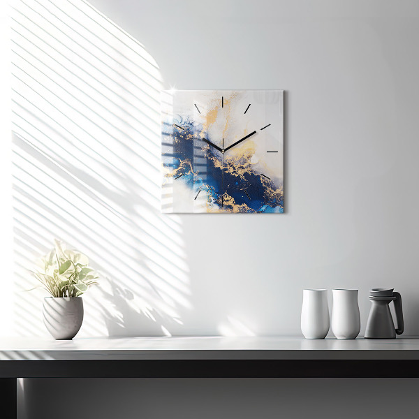 Szögletes fali üvegóra Márvány minta