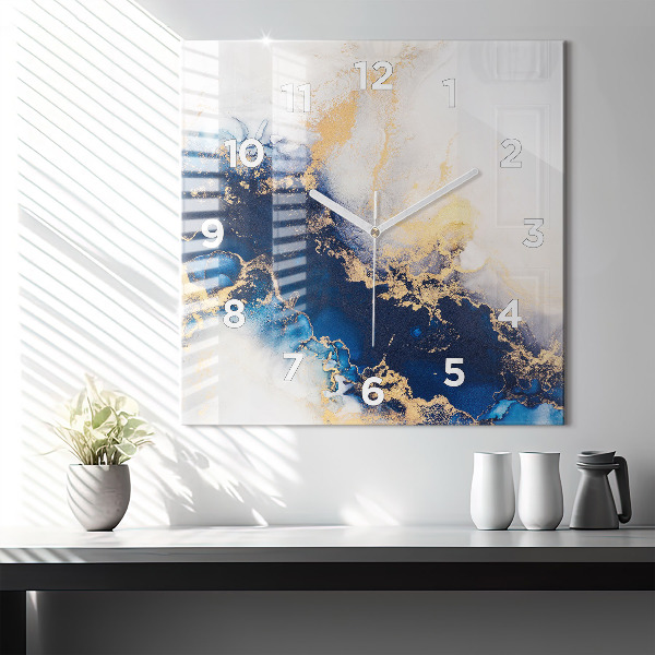 Szögletes fali üvegóra Márvány minta