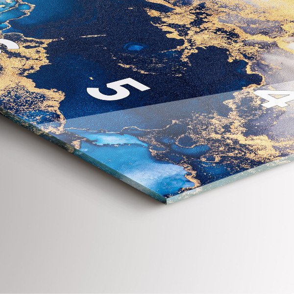 Szögletes fali üvegóra Márvány minta