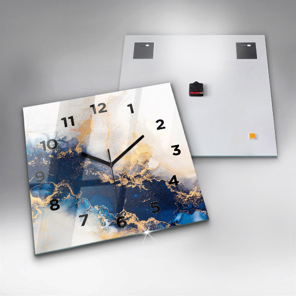 Szögletes fali üvegóra Márvány minta