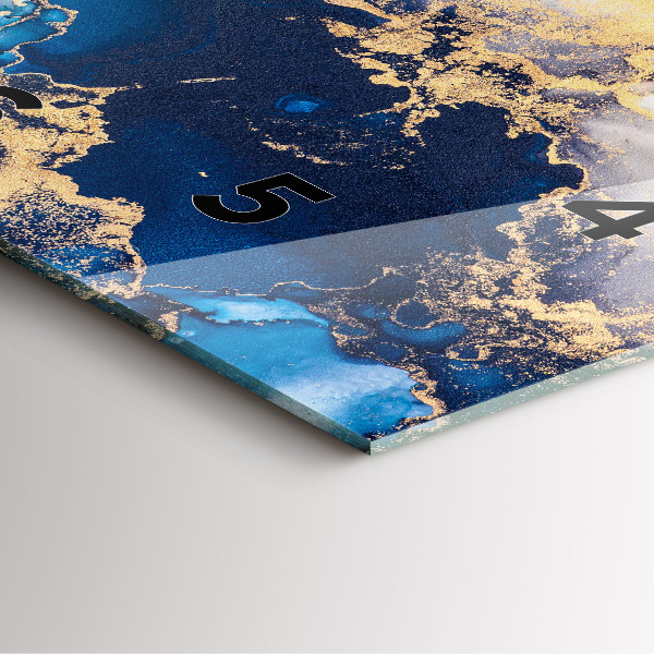 Szögletes fali üvegóra Márvány minta