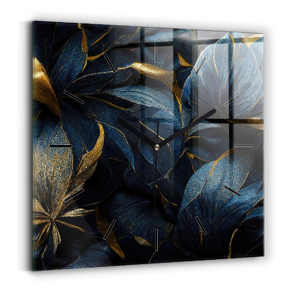 Szögletes fali üvegóra Dekoratív virágok