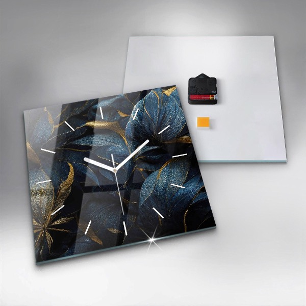 Szögletes fali üvegóra Dekoratív virágok