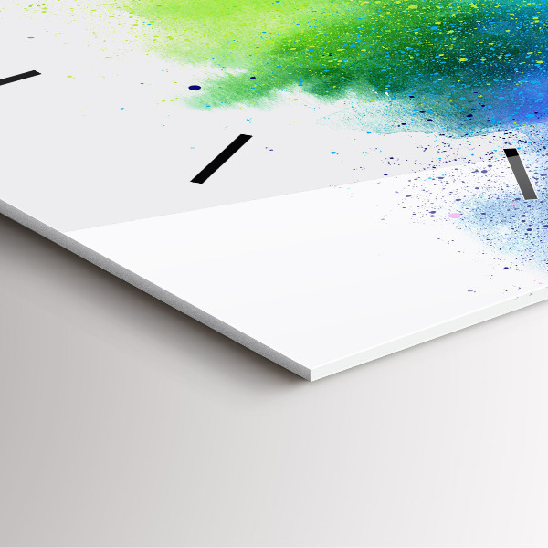 Szögletes fali üvegóra Absztrakt szivárvány