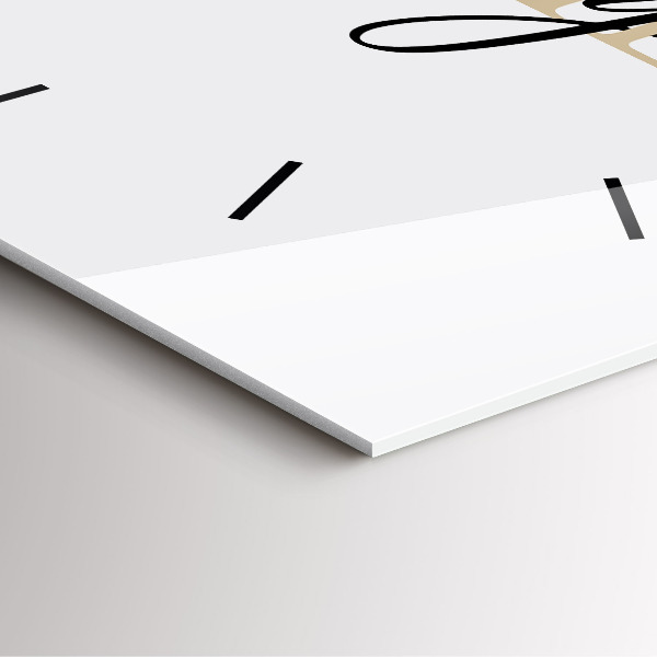 Szögletes fali üvegóra Családi felirat