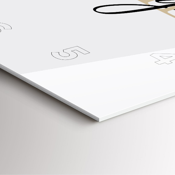 Szögletes fali üvegóra Családi felirat