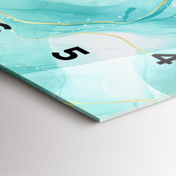 Szögletes fali üvegóra Absztrakt márvány