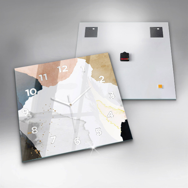 Szögletes fali üvegóra Absztrakciós foltok