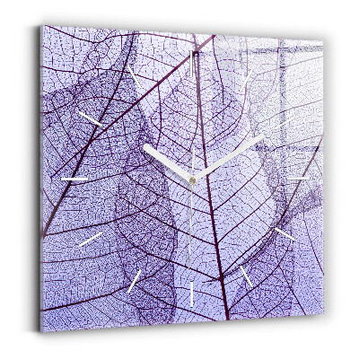 Szögletes fali üvegóra Levelek – természet