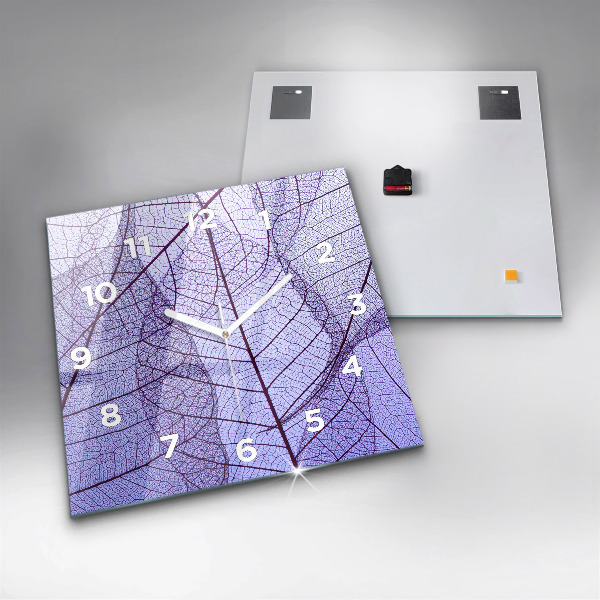 Szögletes fali üvegóra Levelek – természet