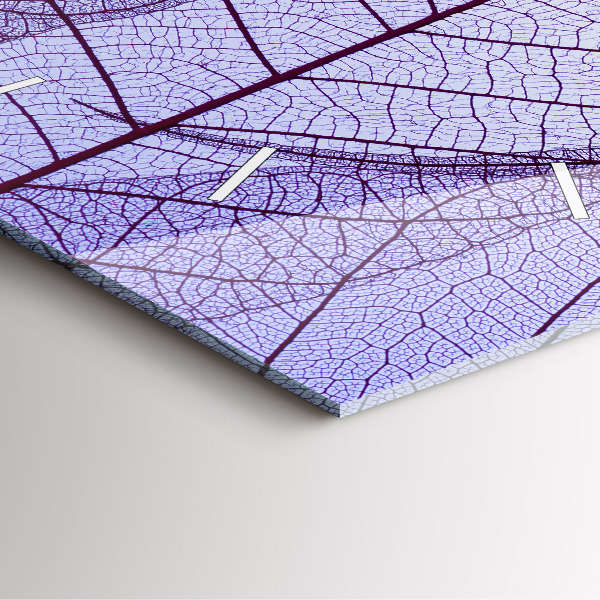 Szögletes fali üvegóra Levelek – természet