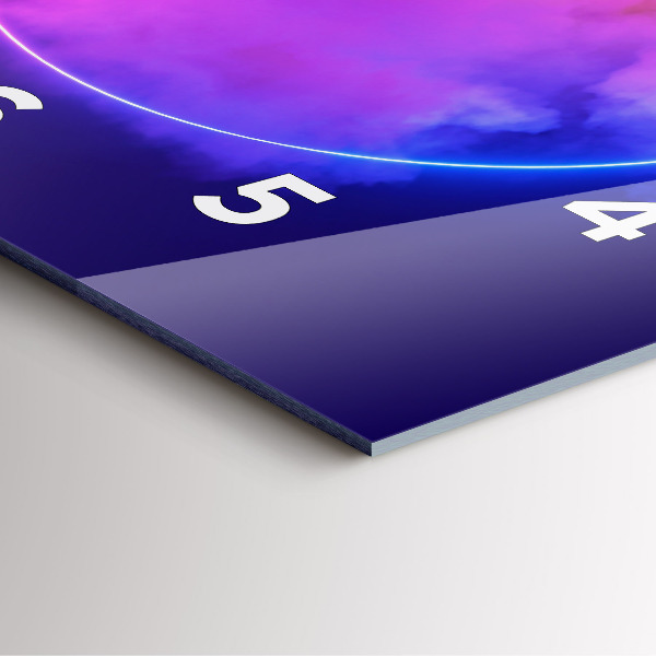 Szögletes fali üvegóra 3D füst absztrakt