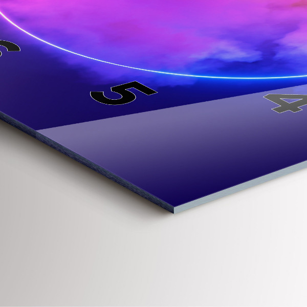 Szögletes fali üvegóra 3D füst absztrakt