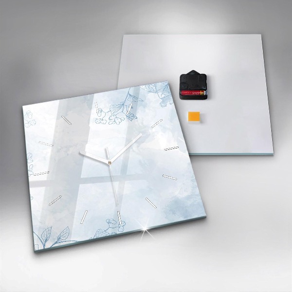 Szögletes fali üvegóra Vázlat a növényekről