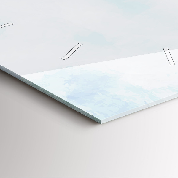 Szögletes fali üvegóra Vázlat a növényekről