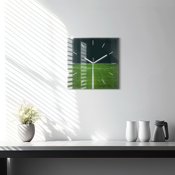 Szögletes fali üvegóra Futballpálya