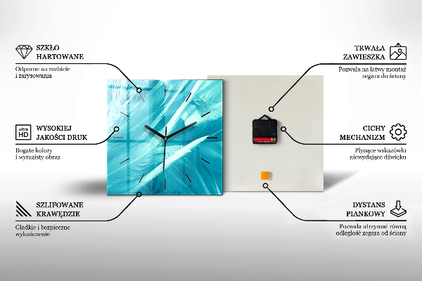 Szögletes fali üvegóra Hegyek és mező