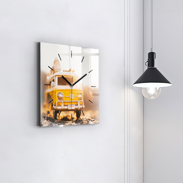 Szögletes fali üvegóra Autó nyaralni