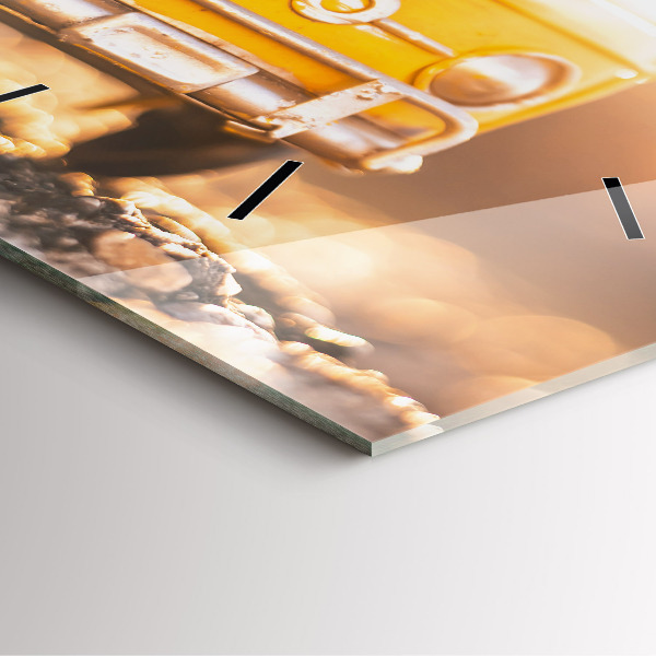 Szögletes fali üvegóra Autó nyaralni