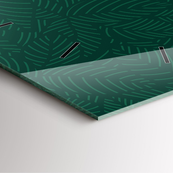 Szögletes fali üvegóra Levélminta