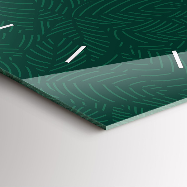 Szögletes fali üvegóra Levélminta