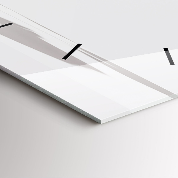 Szögletes fali üvegóra Absztrakt levelek