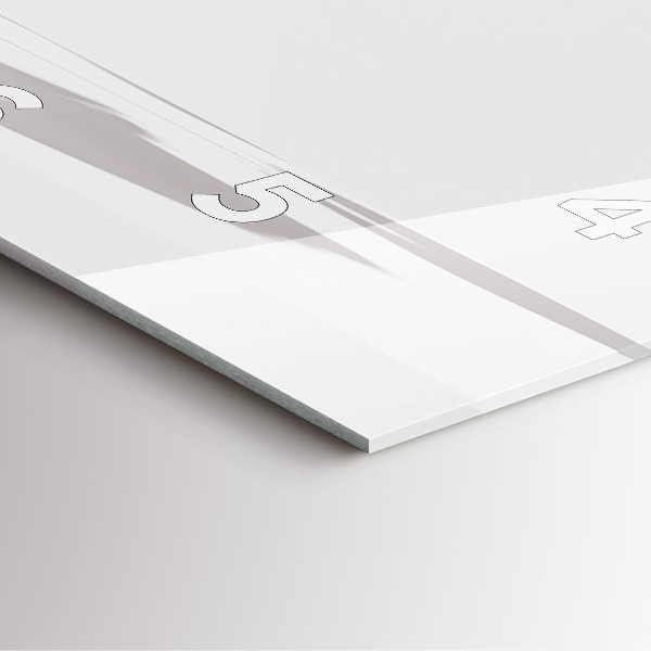 Szögletes fali üvegóra Absztrakt levelek