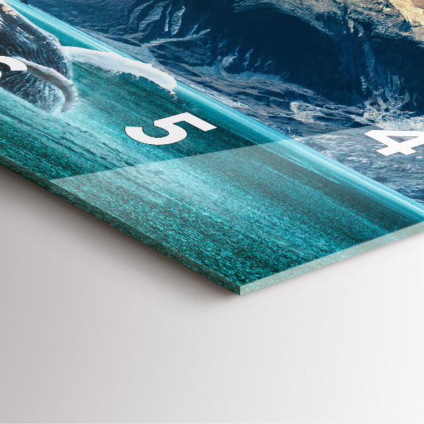 Szögletes fali üvegóra Bálnavíz