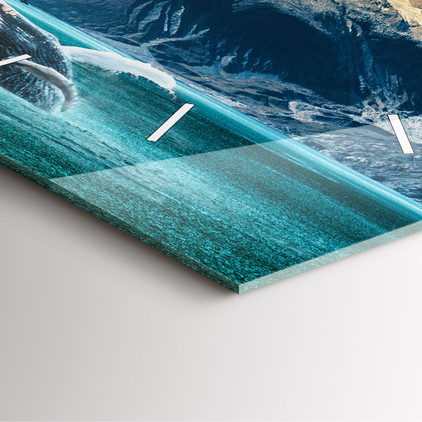 Szögletes fali üvegóra Bálnavíz