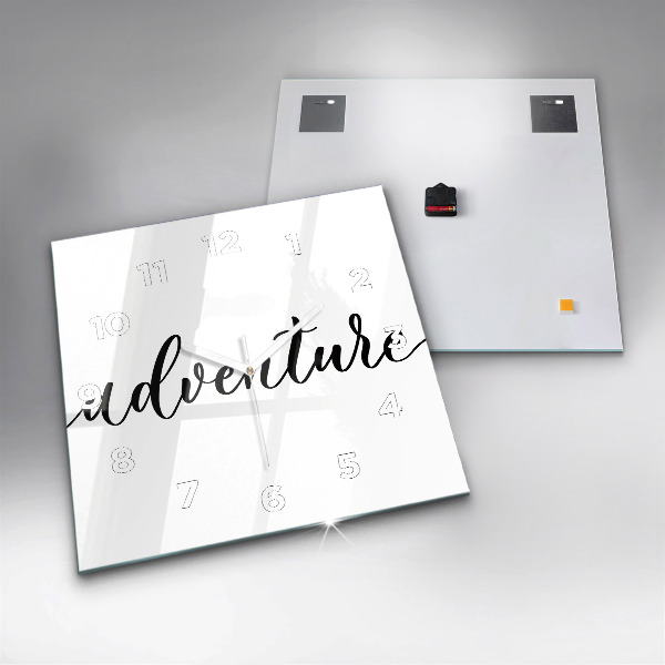 Szögletes fali üvegóra Kaland felirat