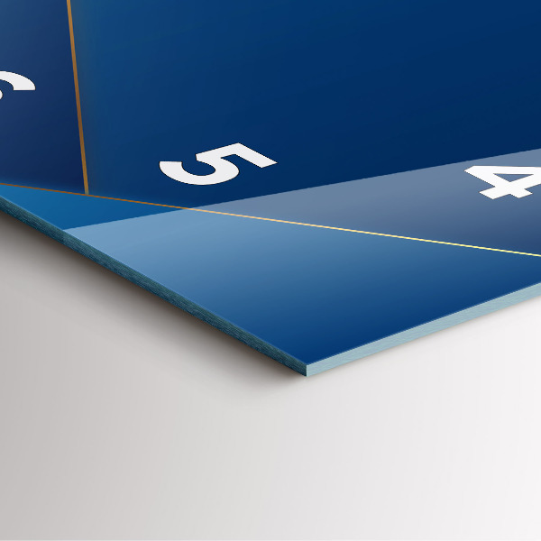 Szögletes fali üvegóra Dekoratív absztrakció