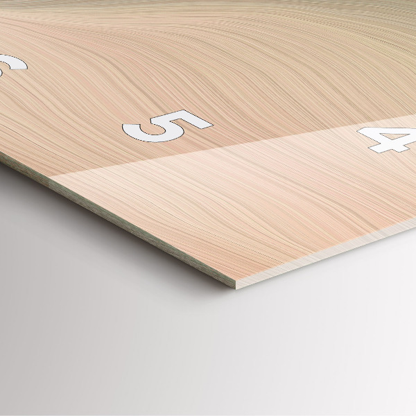 Szögletes fali üvegóra Hullám absztrakció